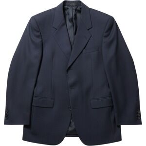 Andrew Fezza Blazer Mens 40R Navy Blue Super 100s Wool 3-Button Sport Coat